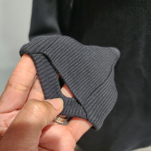 Athleta Women Black Cozy Karma Funnel High Neck Sweater Dress Size XS Pocket - Picture 9 of 11